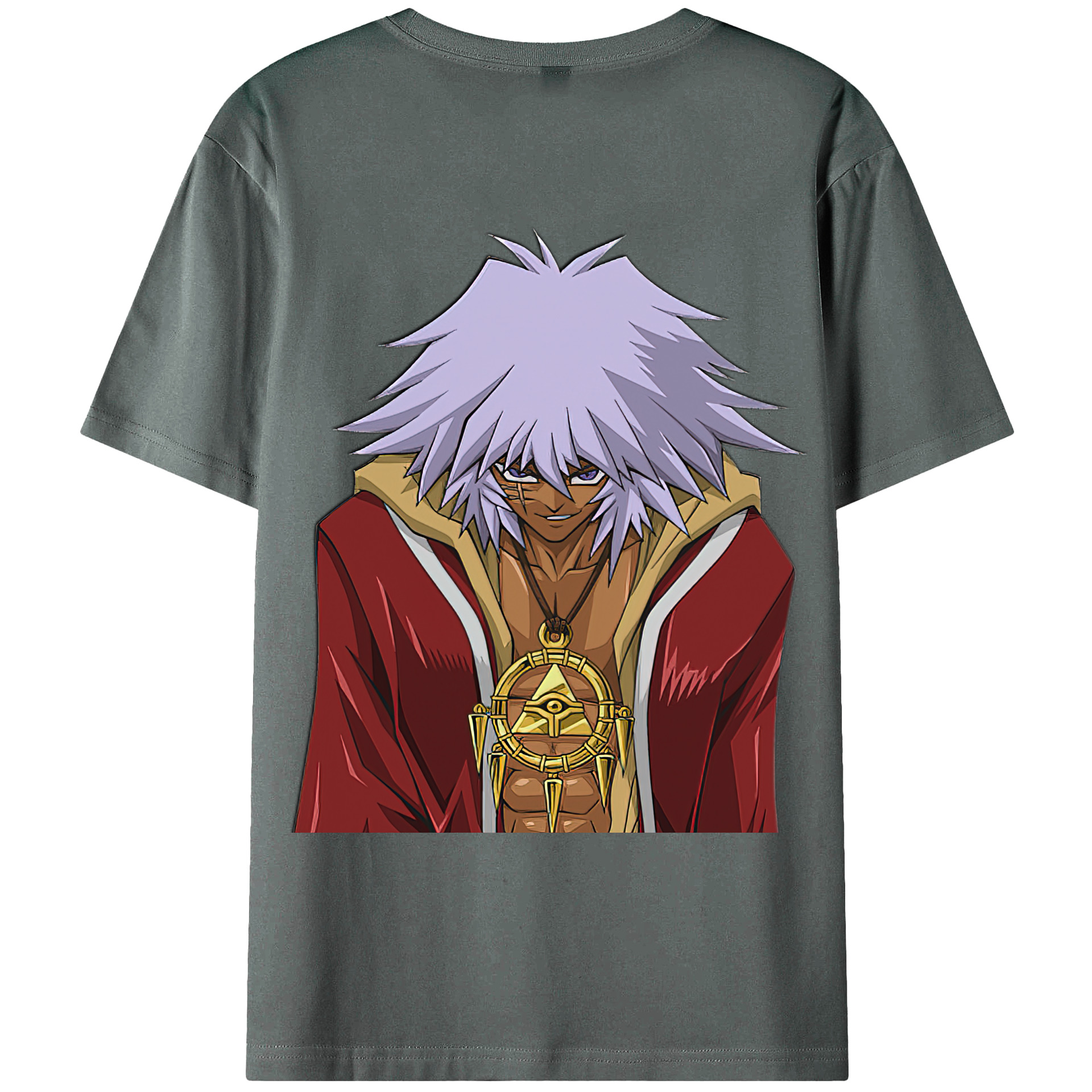 （画像用） 遊☆戯☆王 Yu-Gi-Oh! 綿100％ メンズ半袖Tシャツ（バックプリント） 通気性